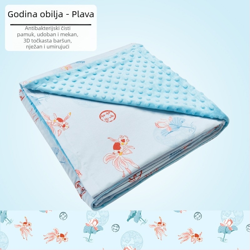 Dječja deka od 95% pamuka s karikaturnim uzorkom, za djecu 1–3 godine, PANPAN TREE