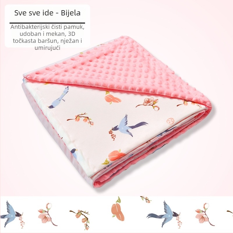 Dječja deka od 95% pamuka s karikaturnim uzorkom, za djecu 1–3 godine, PANPAN TREE