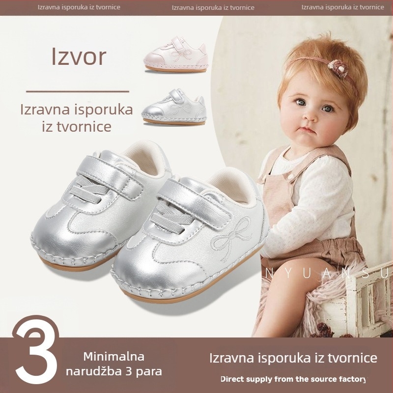 Unisex dječje cipele s mekanom potplatom, gornji dio od mikrovlaknaste kože, Velcro zatvaranje, prozračne i protuklizne
