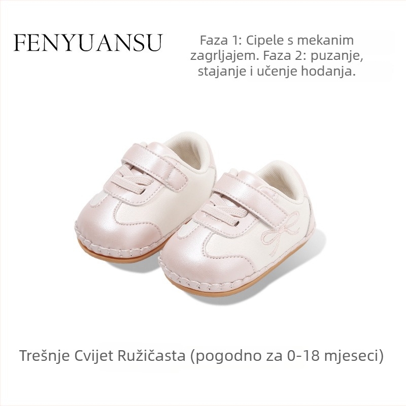 Unisex dječje cipele s mekanom potplatom, gornji dio od mikrovlaknaste kože, Velcro zatvaranje, prozračne i protuklizne