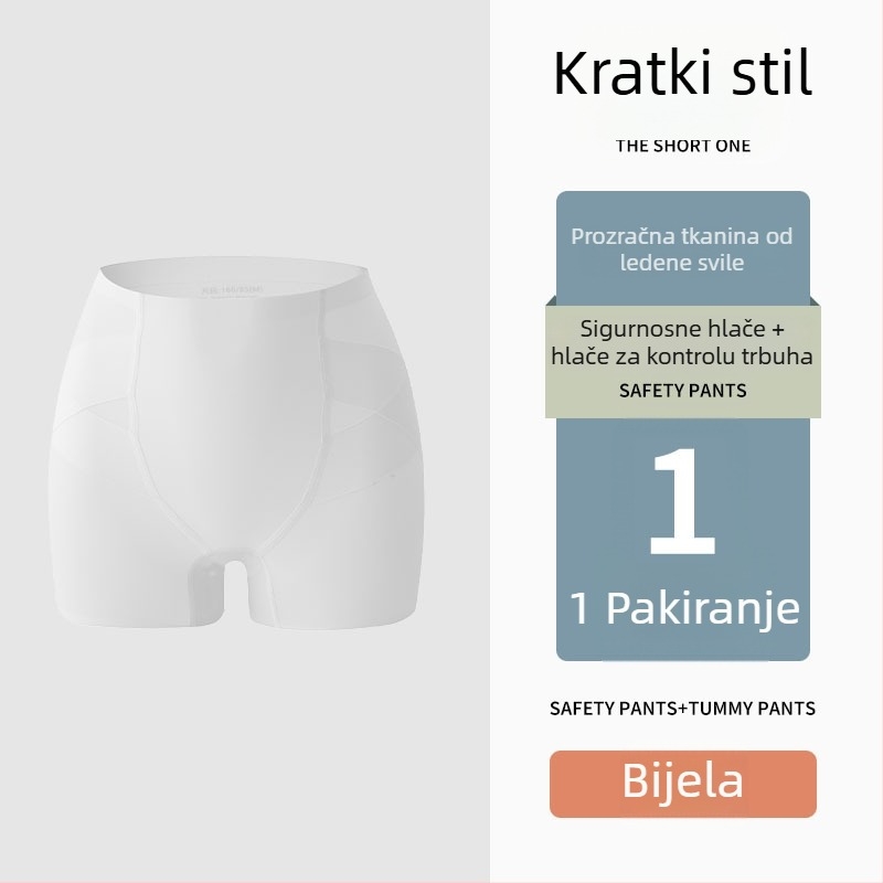 Ženske najlon bezšivne sigurnosne hlače, 3/4 dužine, podizanje stražnjice.