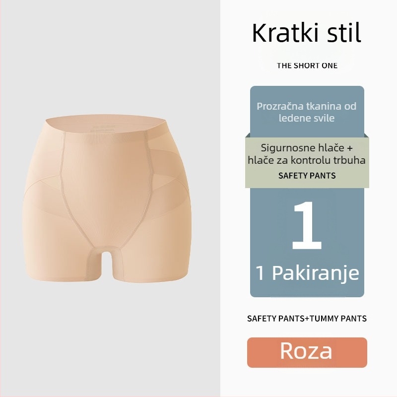 Ženske najlon bezšivne sigurnosne hlače, 3/4 dužine, podizanje stražnjice.