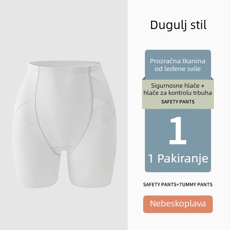 Ženske najlon bezšivne sigurnosne hlače, 3/4 dužine, podizanje stražnjice.