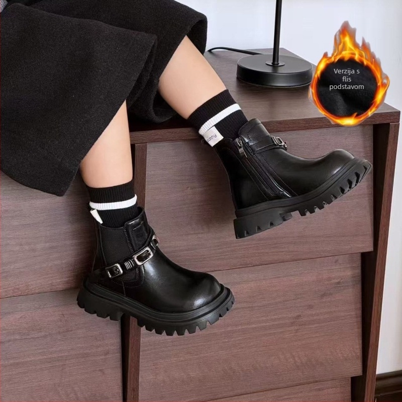 Dječje Martin čizme - bočni zip, flis navlaka, srednja visina, unisex, EVA potplata