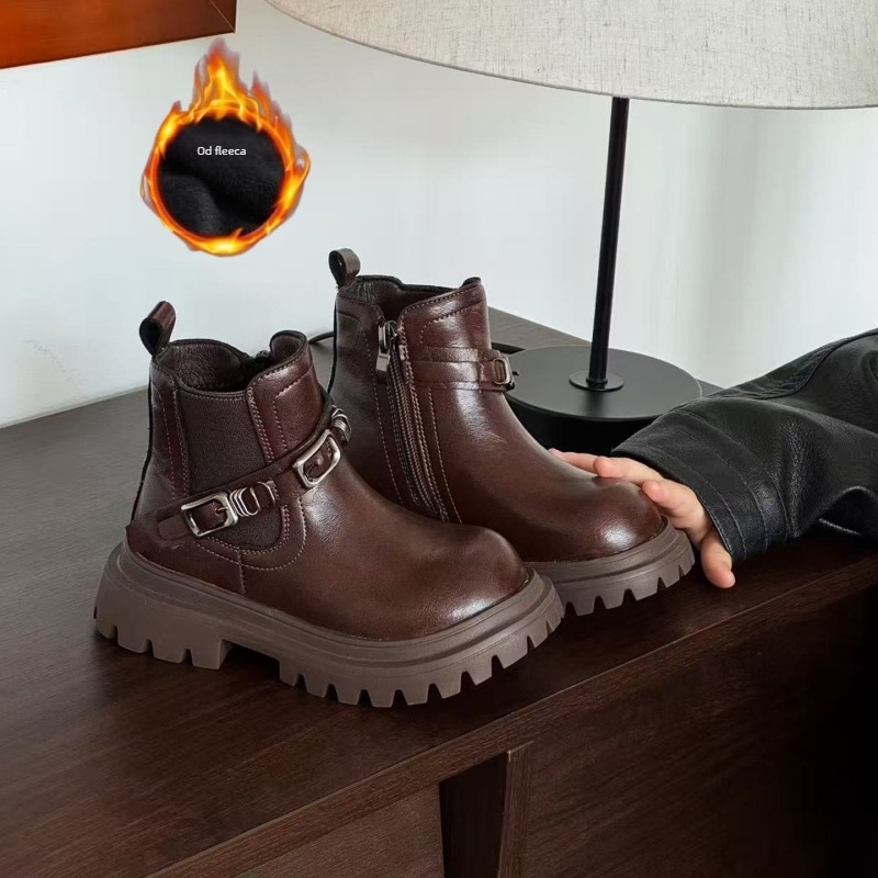 Dječje Martin čizme - bočni zip, flis navlaka, srednja visina, unisex, EVA potplata