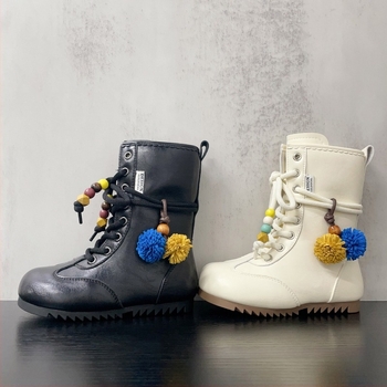 Dječje modne čizme do sredine potkoljenice, sintetički gornji dio, bočni zatvarač, gumeni potplat, jednobojni uzorak