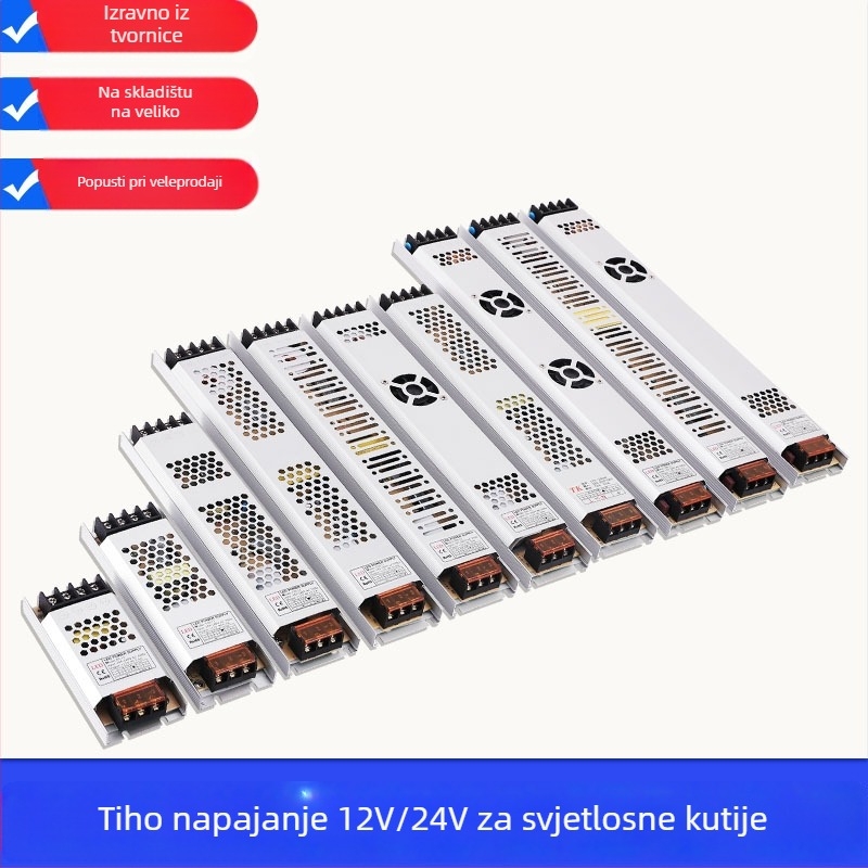 Napajanje sa prekidačem za LED kutiju (Ultra-thin serija) – učinkovitost 85%, IP20, težina 0,5 kg