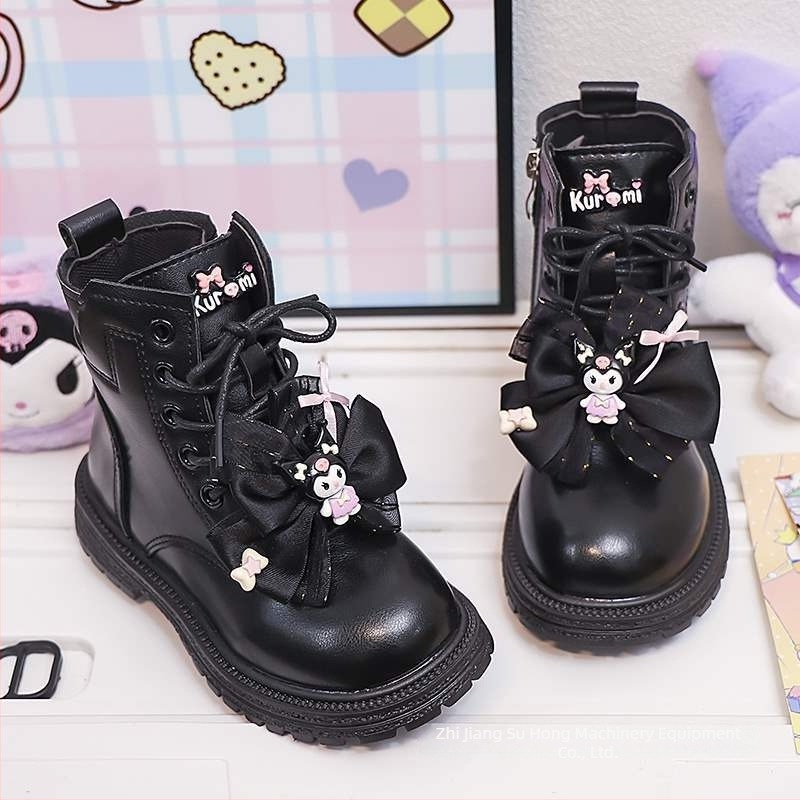 Dječje Martin čizme za djevojčice, niski kroj dizajn, gornji dio od umjetne kože, đon od prirodne gume, za uzrast 1–3 godine