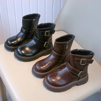 Djevojčice niske modne čizme s prugastim uzorkom, gornji dio od mikrofiber kože, gumeni potplat, bočni zatvarač, otporne na habanje