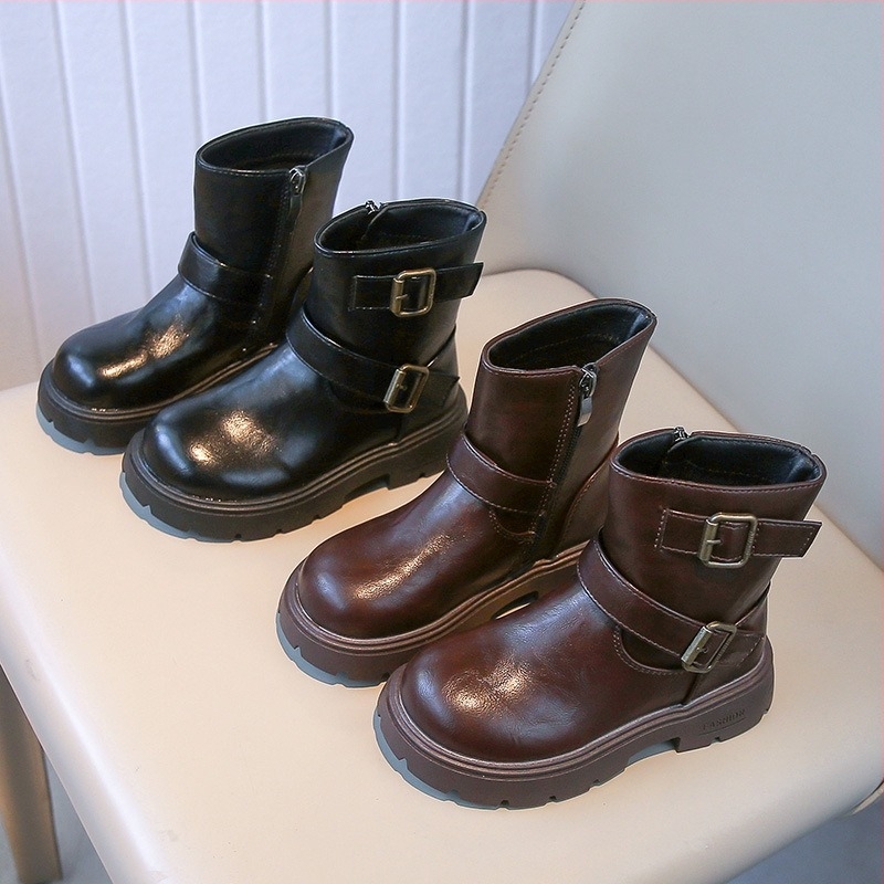 Djevojčice niske modne čizme s prugastim uzorkom, gornji dio od mikrofiber kože, gumeni potplat, bočni zatvarač, otporne na habanje