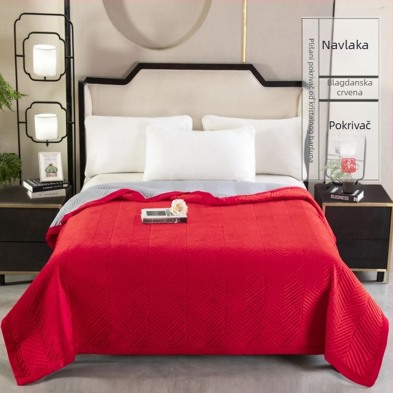 Kristalno baršunasta deka, poliester vlakno, težina 500–800 g, prilagodljivo, jesen i zima