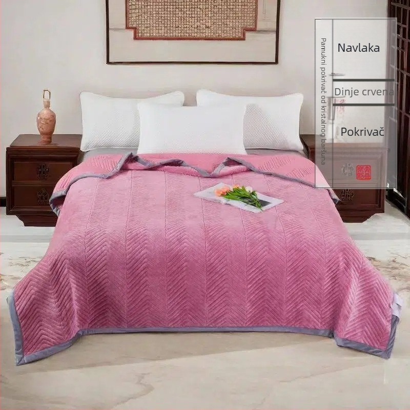 Kristalno baršunasta deka, poliester vlakno, težina 500–800 g, prilagodljivo, jesen i zima