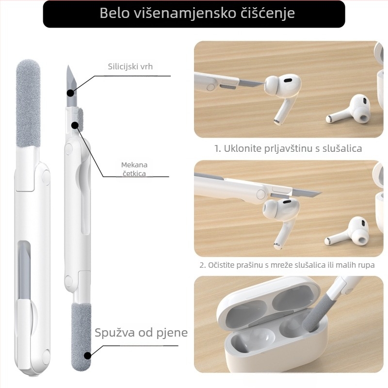 Set za čišćenje Bluetooth slušalica — Višestruka upotreba, plastična konstrukcija