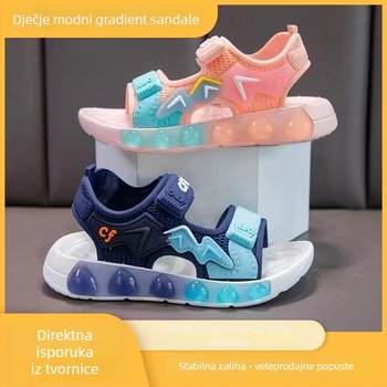 Sportske sandale za dječake, gornji dio od PVC-a, gumena potplata, zatvaranje na Velcro, uzrasta 4–16 godina, proljeće 2025.