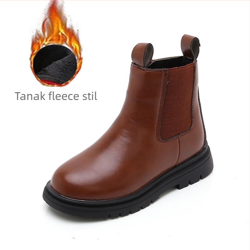 Dječje modne čizme za djevojčice, gornji dio od sintetičke kože, bočni zatvarač, topla podstava, protuklizni TPR potplat