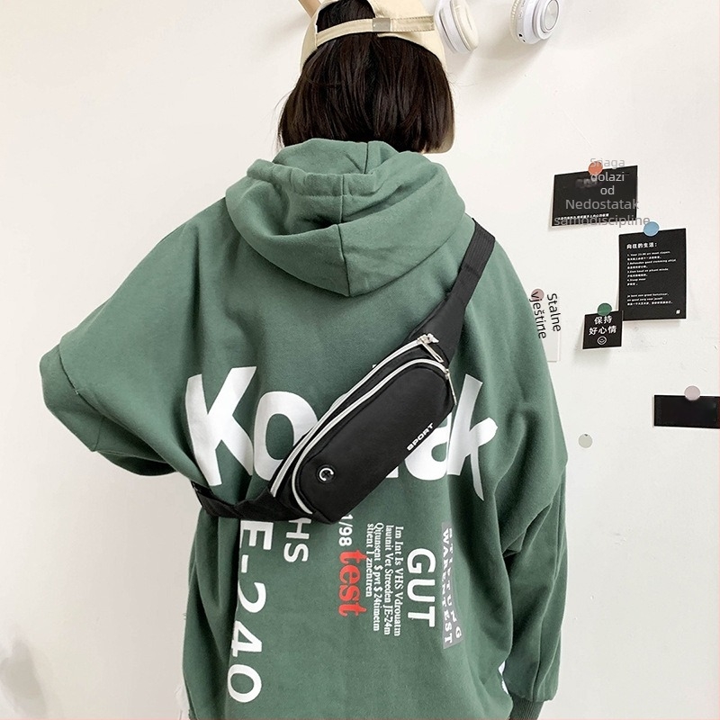 Crossbody torbica za poslovni stil od Oxford platna, zatvarač, unutarnji džepovi za telefon i identifikacijski dokument, trodimenzionalni vanjski dizajn