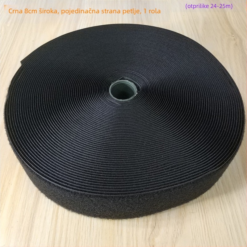 Velcro traka za šivanje na odjeći, obući i kapama; 50% najlon + 50% poliester.