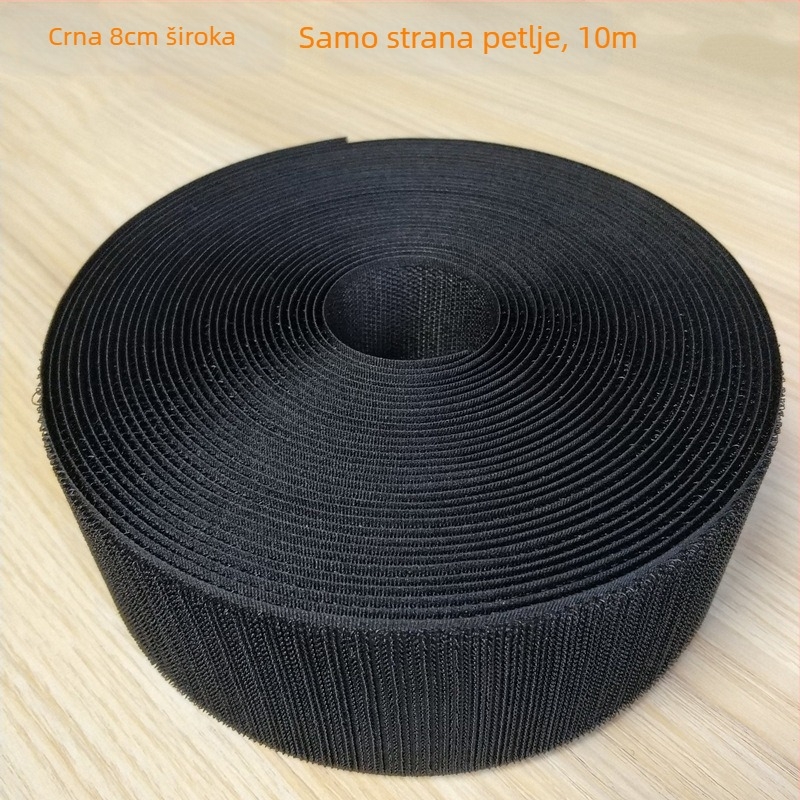 Velcro traka za šivanje na odjeći, obući i kapama; 50% najlon + 50% poliester.