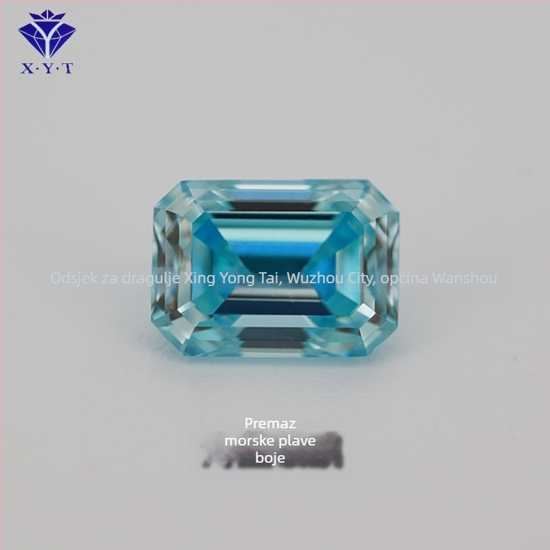 Xing Yong Tai Moissanite emerald-cut pravokutni slobodni kamen, čistoća VVS, poliran, umjetni dragulj
