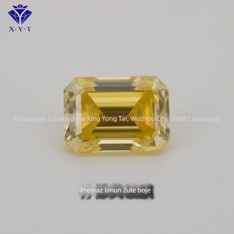 Xing Yong Tai Moissanite emerald-cut pravokutni slobodni kamen, čistoća VVS, poliran, umjetni dragulj