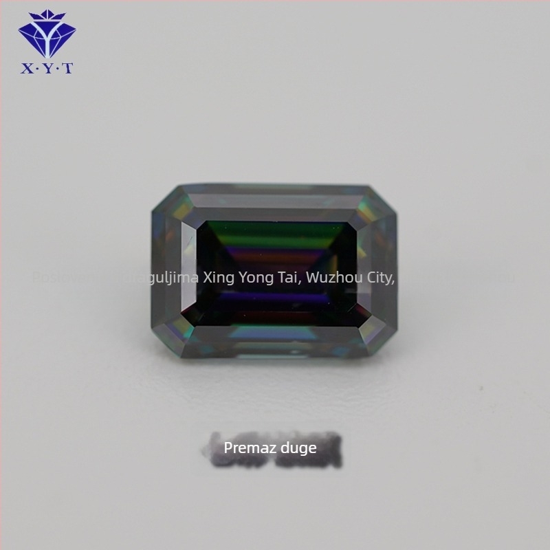 Xing Yong Tai Moissanite emerald-cut pravokutni slobodni kamen, čistoća VVS, poliran, umjetni dragulj