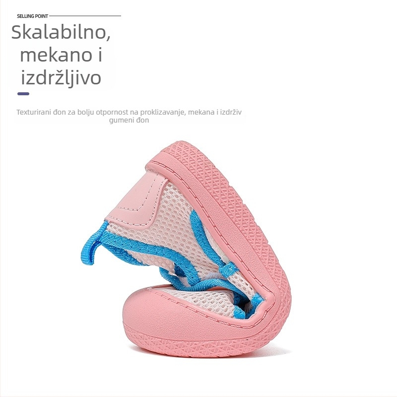 Dječje plaža tenisice s mrežastim gornjim dijelom, Velcro zatvarač, gumeni potplat, za djecu od 1 do 12 godina