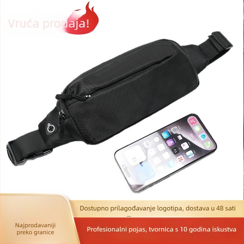 Sportska torba za struk – platno; prozračna; ultralaka; unisex