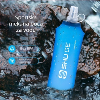 Sportska torba za struk s sklopnim silikonskim spremnikom za vodu, vodootporna, ultra lagana, otporna na habanje, za trčanje