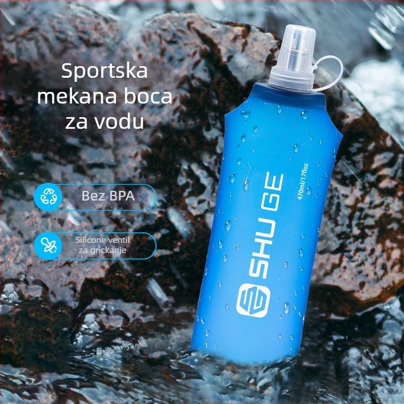 Sportska torba za struk s sklopnim silikonskim spremnikom za vodu, vodootporna, ultra lagana, otporna na habanje, za trčanje