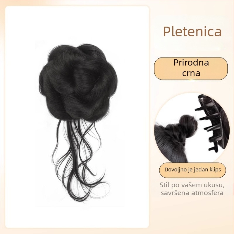 Buqi perika s repom, grip-stil dragon whisker buds, vlakna visoke temperature, mehanička konstrukcija, ne bojí, za žene