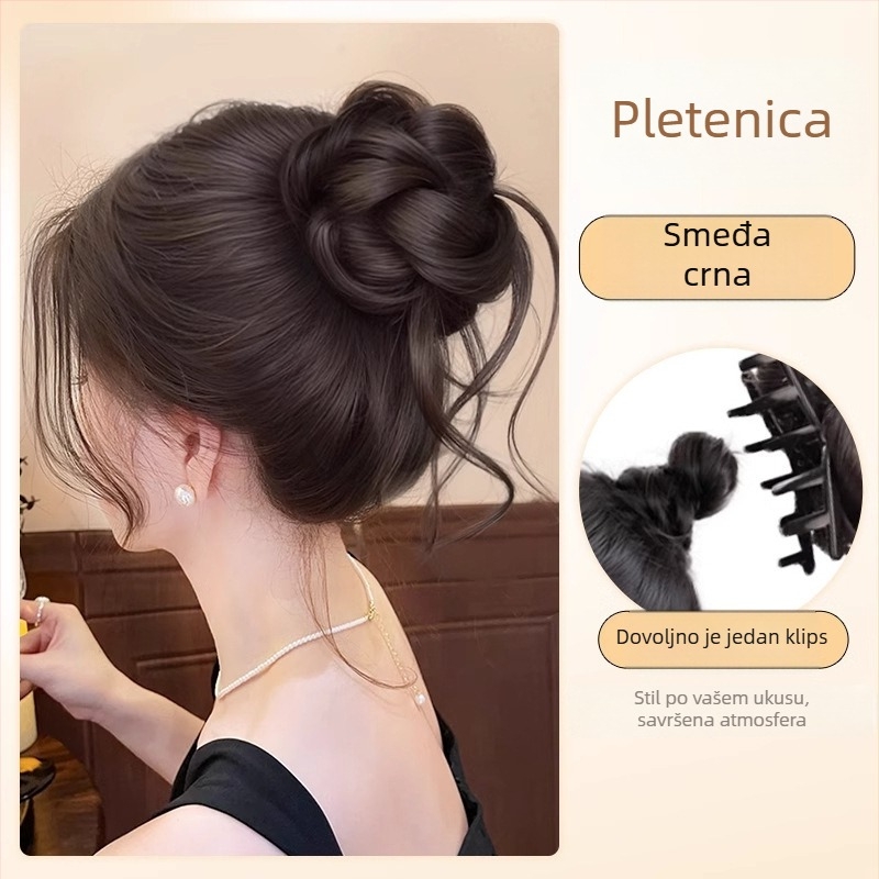 Buqi perika s repom, grip-stil dragon whisker buds, vlakna visoke temperature, mehanička konstrukcija, ne bojí, za žene