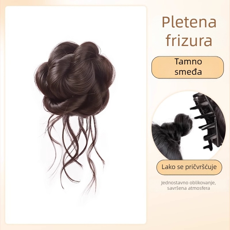 Buqi perika s repom, grip-stil dragon whisker buds, vlakna visoke temperature, mehanička konstrukcija, ne bojí, za žene