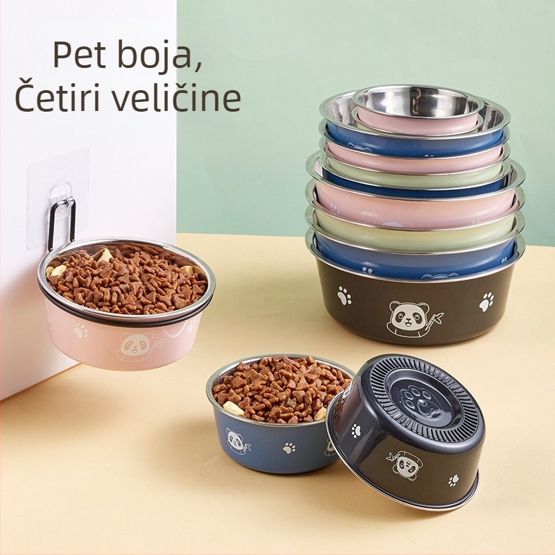 Mengdi nehrđajući čelik – posuda za kućne ljubimce s protukliznim dnom, zdjela za psa i mačku, podrijetlo Taizhou, Zhejiang