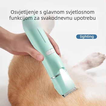 Električni grooming alat za kućne ljubimce s LED svjetlom, model 2406A, kućište od ABS-a, za pse i mačke, pakiranje 48 komada.