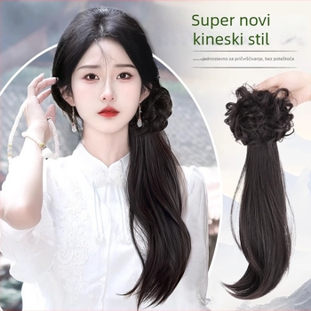 Perika s konjskim repom, vlakna otporna na visoke temperature, mehanski obrađena, za žene, Yunxiu Wig, model 1585256