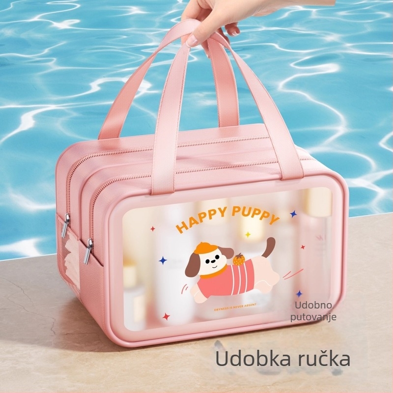 Youna kozmetička torbica s odjeljkom za mokro i suho, model Snd2016, PVC, oblik ručne torbe, vodootporna