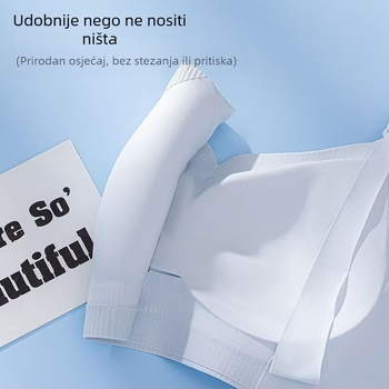 Materinski grudnjak za dojenje, pamuk, fiksni naramenice, tanke oblikovane košarice, stražnje zatvaranje s četiri reda kukica, pogodan za sve faze trudnoće i dojenja