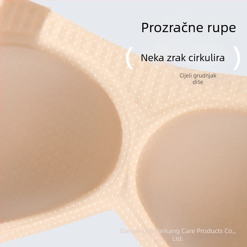 Dojiljni grudnjak s prozračnom najlonskom tkaninom, tanke oblikovane košarice, fiksni dvostruki naramenici, stražnje zatvaranje s četiri reda kopči, za trudnoću i dojenje