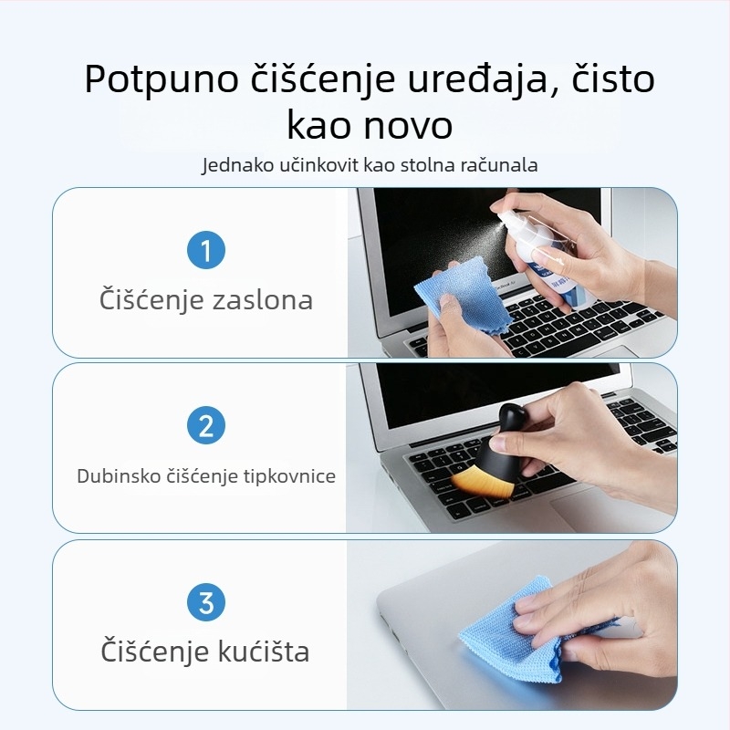 BYS YWT-1 Set za čišćenje zaslona, dvodijelni set za smartphone, računalo i digitalnu kameru