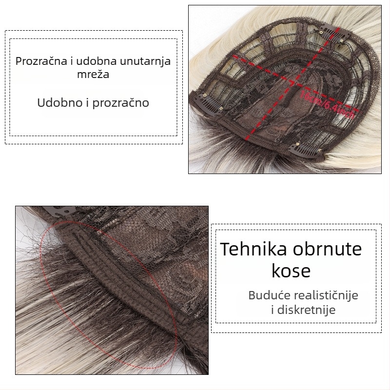 Tuojue FK134 Perika s repom — vlakna otporna na visoke temperature, gornji dio kose, mehanizam proizvodnje, za žene