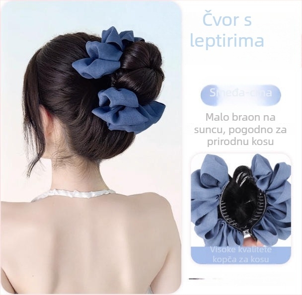 Kuka za kosu za žene s Bowknot dizajnom, alat za stiliziranje visokog repa, dodatak od žice visoke temperature