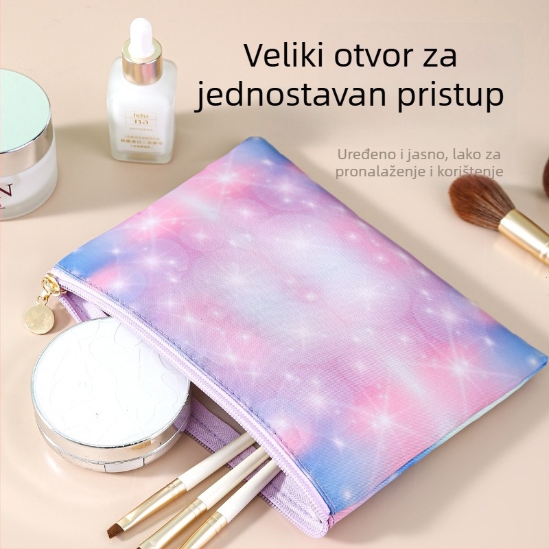 Kozmetička torbica - PU materijal, oblik ručne torbe, višenamjenska, za putovanje i pohranu šminke