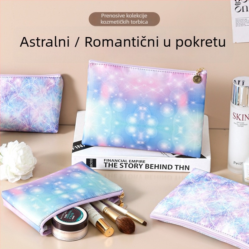 Kozmetička torbica - PU materijal, oblik ručne torbe, višenamjenska, za putovanje i pohranu šminke