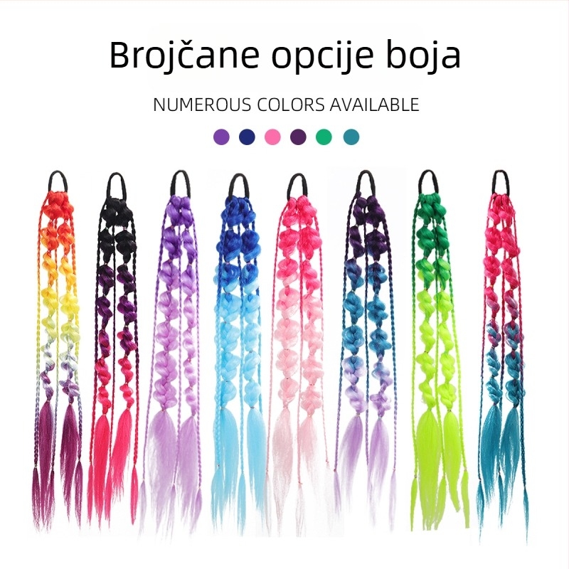 Fujia perika s ponytail Lantern Bubble Twist pletenicama, duga, ručno tkana, visokotemperaturna žica, nije pogodno za vruće bojanje