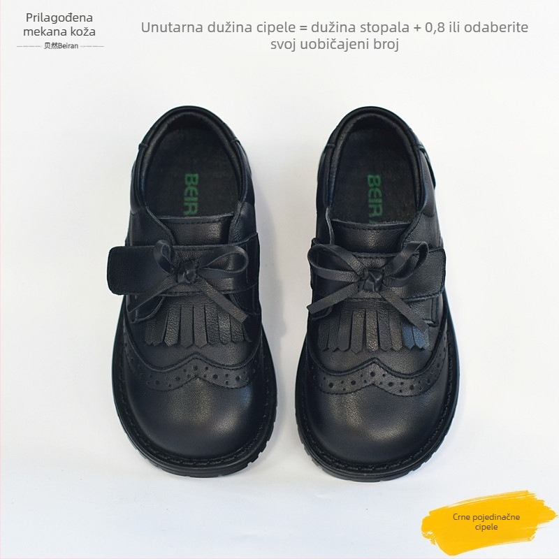 Barok Lolita dječje cipele od kože, gumena potplata, Velcro zatvarač, EVA ulošak