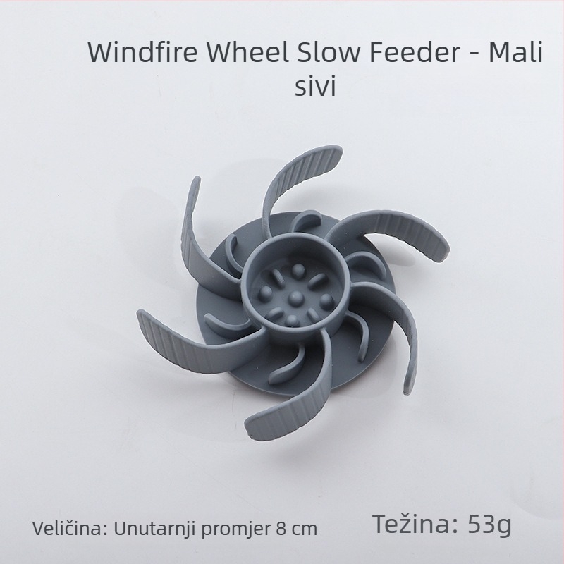 Posuda za polagano hranjenje kućnih ljubimaca, silikon, s usisnom čašicom, protiv gušenja, za mačke i pse