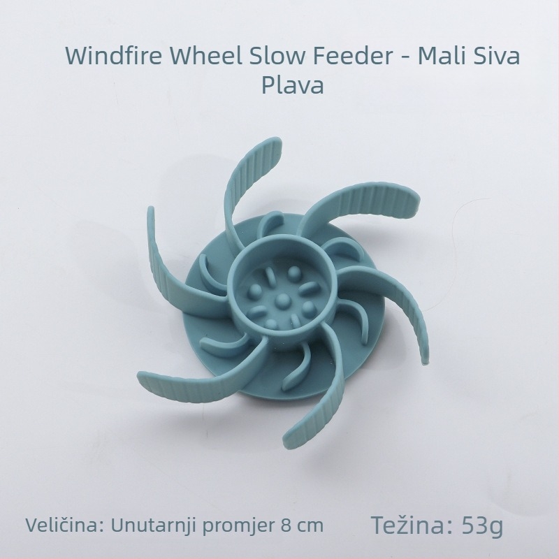 Posuda za polagano hranjenje kućnih ljubimaca, silikon, s usisnom čašicom, protiv gušenja, za mačke i pse