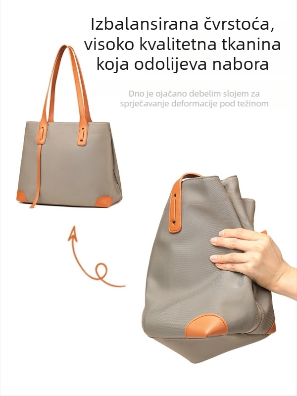 Ženska torba za laptop Tote, urbani stil jednostavnosti, Oxford platno, poliester podstava, svakodnevna uporaba