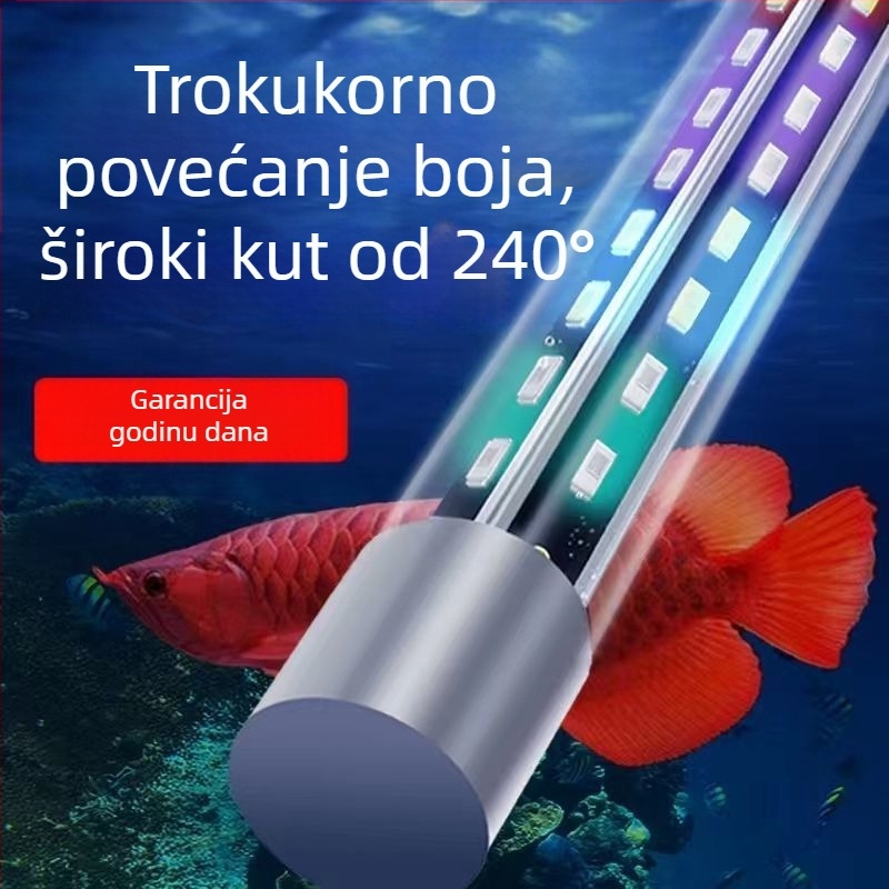 LED Arowana akvarijska svjetiljka, podvodna RGB rasvjeta s promjenom boja