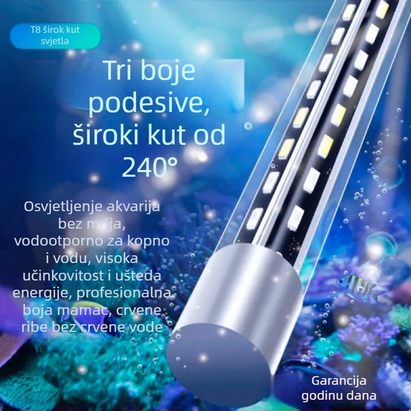 LED Arowana akvarijska svjetiljka, podvodna RGB rasvjeta s promjenom boja